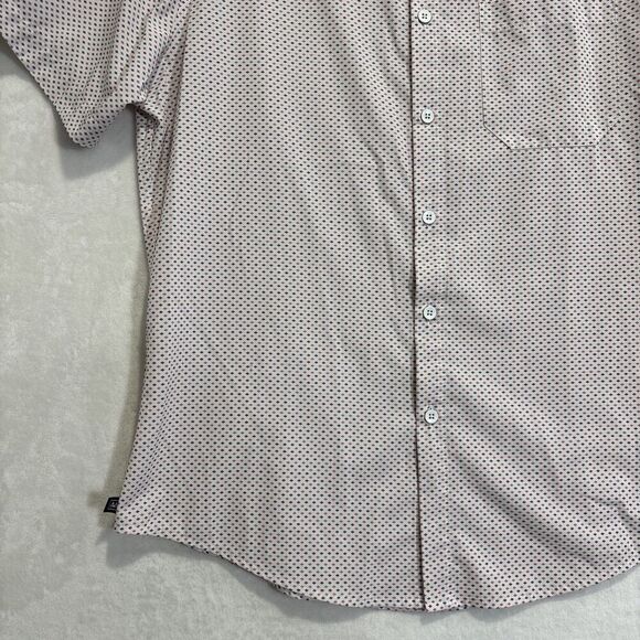 Mizzen+Main Shirt Men's Medium Trim Short Sleeve Leeward Performance Stretch - Picture 11 of 16